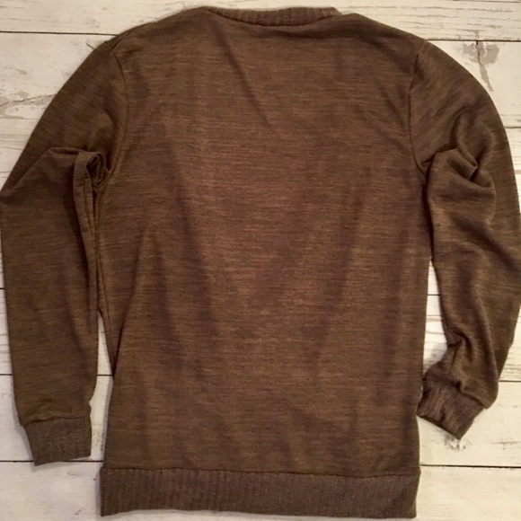 “LOVE YOU LATTE” BROWN KNIT SWEATER-NEW - Picture 7 of 8